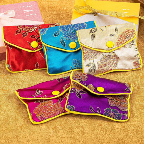 OceeK Travel Jewelry Case and Organizer,Jewelry Silk Purse Pouch Gift Case,for Women Teen Girl Gifts,Color,12 Pack...