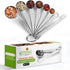 Spring Chef Stainless Steel Measuring Spoons Set of 8 with Leveler, Round Metal Teaspoon & Tablespoon Measuring Spoons - Nesting Kitchen Gadgets F...