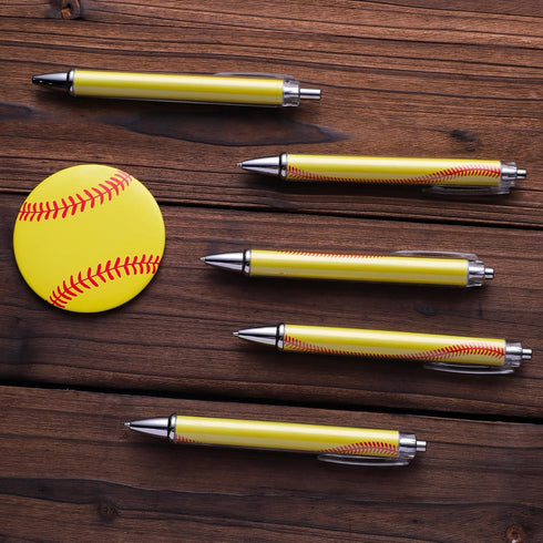 24Pcs Softball Ballpoint Pens Softball Gifts for Team,Black Ink Medium Point (1.0mm),Retractable Novelty Pen for Little Girl Softball Gifts School...