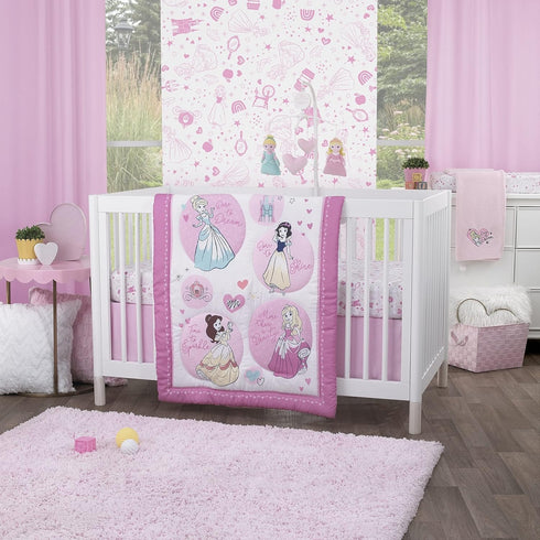 Disney Princess - Dare to Dream Super Soft Pink Heart Cinderella Coral Fleece Baby Blanket, Pink, White, Aqua, Yellow...