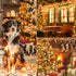 13FT 50 Clear Christmas Lights Outdoor, UL Approved Christmas Tree Lights with Brown Wire, Incandescent Mini Lights Plug in for Indoor Outdoor Tre...