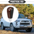 Automatic Gear Shift Knob Compatible for Toyota Land Cruiser 2003-2021, Durable Faux Leather Plastic Black Brown Drilled Grain Pattern...