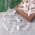 OIIKI 50Pcs Plastic Keychain Clips, Clear Acrylic Keychain Connector Snap Tabs, Card Holder for Keys Rings Office Credit Card Crafts Jewelry Makin...