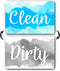 Brothers Bench Blue & Gray Dishwasher Magnet Clean Dirty Sign, Clean Dirty Magnet for Dishwasher, Universal Dishwasher Refrigerator Magnet for Kit...