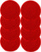 8PCS Cotton Round Woven Coasters Drink - Red Handmade Braided Cup Coasters Absorbent Woven Circles Hot Pads Mats for Drink Home Kitchen Heat-Resis...