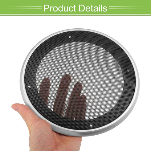 ACROPIX Universal 6.5" Car Speaker Grills Cover Mesh Round 6.5 Inch Audio Speaker Subwoofer Guard Protector Case with Mounting Screws Iron ABS Sil...