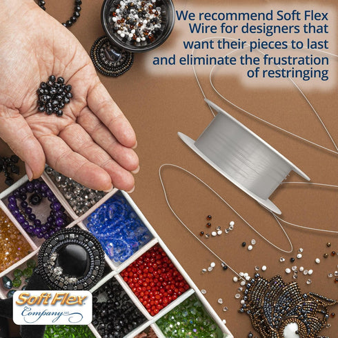 Soft Flex 21 Strand Beading Wire - Fine 0.14 Diameter - 100 Feet Design Wire...