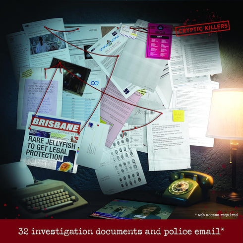 Unsolved murder mystery game - Cold Case Files Investigation - CRYPTIC KILLERS - Detective clues/evidence - Solve The crime - individuals, date ni...
