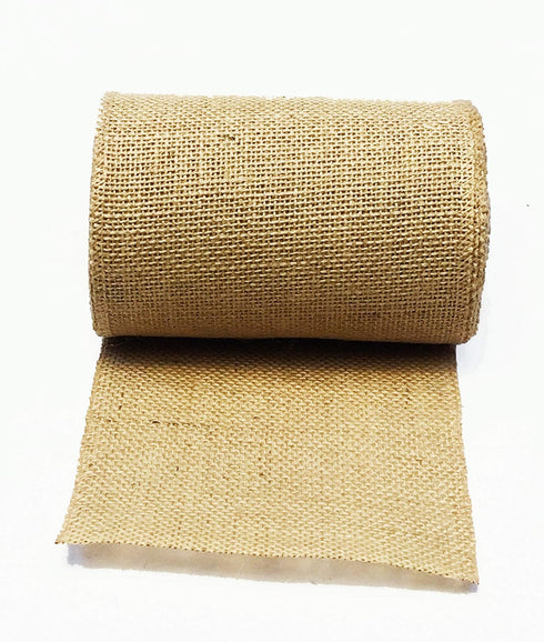 Burlap Jute Ribbon 5 inch x 30 feet Tight Weave and Finish Edges | Jute- Burlap Roll of 10 Yards Eco-Friendly, Natural Ribbon Rolls (Natural, 5 In...