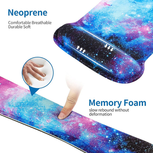 RICHEN Keyboard Wrist Rest Pad and Mouse Wrist Rest Support Mouse Pad Set,Sturdy & Comfortable & Lightweight for Easy Typing & Pain Relief-Ergonom...