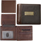 Christian Art Gifts Genuine Leather Wallet for Men | Strong and Courageous with Brass Inlay “ Deuteronomy 31:6 Bible Verse | RFID Quality Classic ...