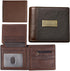 Christian Art Gifts Genuine Leather Wallet for Men | Strong and Courageous with Brass Inlay “ Deuteronomy 31:6 Bible Verse | RFID Quality Classic ...