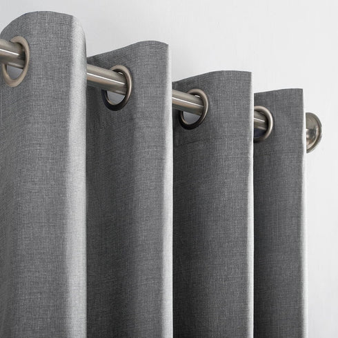 Sun Zero Columbia Thermal Insulated 100% Blackout Grommet Curtain Single Panel, 50" x 84", Gray...