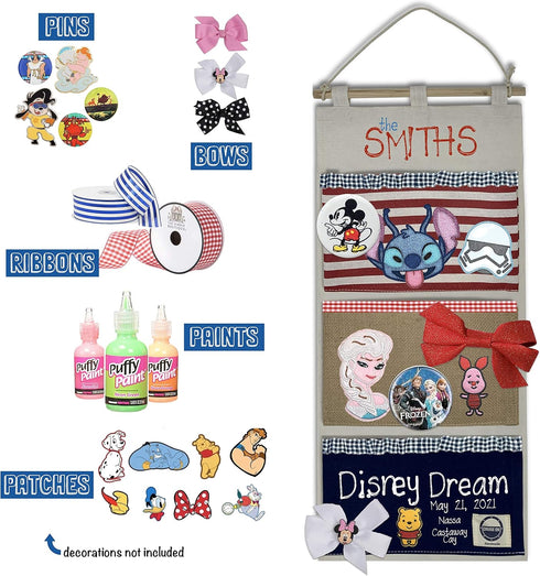 Cruise On Fish Extender Disney Cruise Gifts, 3-Pocket Hanging Organizer with Pockets, Fish Extender Hanger Fits Cabin Door, Ideal for Disney Cruis...