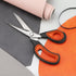 Premium Tailor Scissors Heavy Duty Multi-Purpose Titanium Scissors Professional for Leather Cutting Industrial Sharp Sewing Shears, Red...