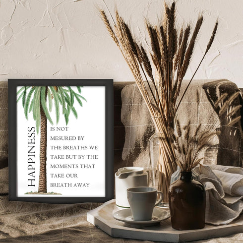 Posterizer 1 pcs-Happiness, positive quote-Motivational & Inspirational Art-Gift for Couples boyfriend girlfriend Husband Wife-Living Room Bedroom...