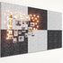 Large 11.8"x11.8" Felt Board Tiles for Wall with 30 Push Pins, Pack of 6 Pin Board Notice Boards for Home Office Kitchen, Bulletin Board Wall Tile...