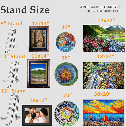 AMT 10 Inch Acrylic Plate Stands for Display - Holder Stand + Frame holder stand Picture, Decorative Plate, Book, Photo Easel (10 Inch)...