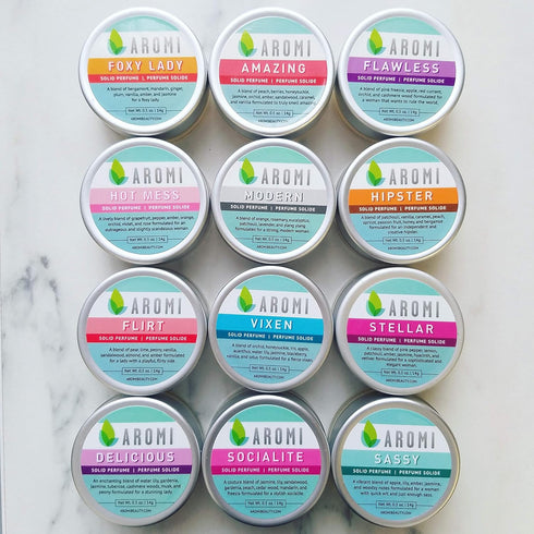 Aromi Hot Mess Solid Perfume | Fruity, Floral Fragrance, Vegan, Cruelty-free, Wax Scent, Travel, Funny Gift Idea, Grapefruit, Rose, Orchid Handmad...