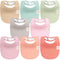 8-Pack Organic Baby Bibs for Baby Girls, Baby Boys - Cotton Cloth Baby Boy Bibs, Baby Girl Bibs for Drooling and Teething, Absorbent Drool Bibs fo...