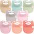 8-Pack Organic Baby Bibs for Baby Girls, Baby Boys - Cotton Cloth Baby Boy Bibs, Baby Girl Bibs for Drooling and Teething, Absorbent Drool Bibs fo...