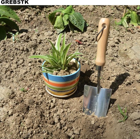 GREBSTK Garden Trowel Beech Wood Handle Stainless Steel Shovel Tool for Gardening Weeding Transplanting & Digging...