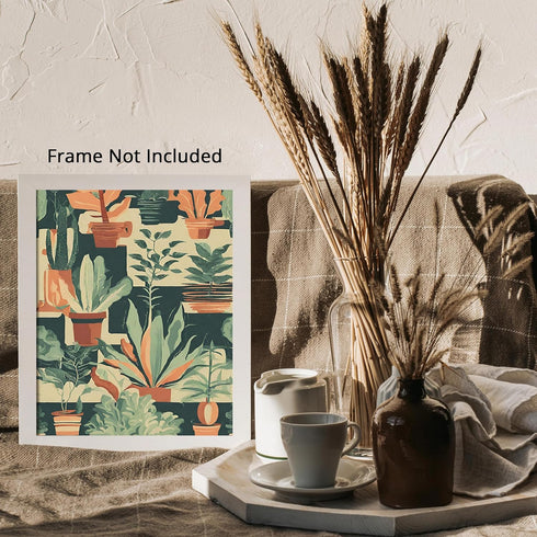 Posterizer 1 pcs-plants pots cactus cute art for plant lovers 8-Floral & Botanical Art-GIft for Men Women Teens-Decor for Home & Office- unframed ...