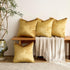 GIGIZAZA Velvet Gold Pillow Covers 18x18?Pack of 4 Decorative Throw Pillow Soft Covers Square Couch Pillow Modern Covers Living Room Luxury Cushio...