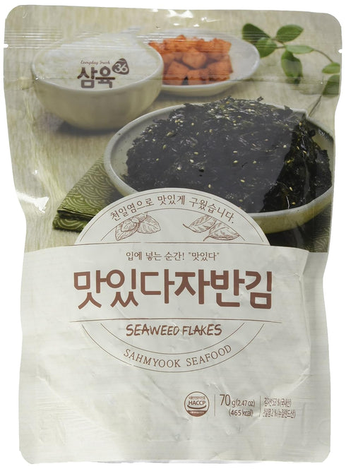 Sahmyook Seasoned Laver Snack (Seaweed Rice Seasoning w/ Sesame Seeds), 2.47 Ounce (1 Pack)...