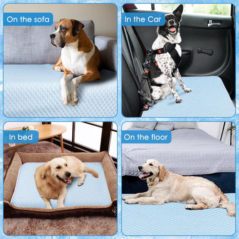 Dog Cooling Mat - Self Cooling Pad Breathable for Dogs Cats Washable Pet Cooling Mat for Indoor Outdoor Pets with Non-Slip&Foldable 22“X28”...