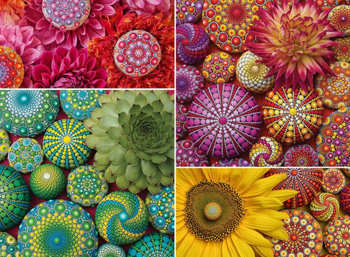 Ravensburger Color Your World Series: Mandala Blooms 500 Piece Jigsaw Puzzle for Adults - 80688 - Handcrafted Tooling, Made in Germany, Every Piec...