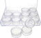The Beadsmith Personality Case - Clear Storage Organizer Box – 6.4 x 4.8 x 1 inches - includes 12 Small Containers with lids - 1.5 x 0.8 inches, B...