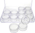 The Beadsmith Personality Case - Clear Storage Organizer Box – 6.4 x 4.8 x 1 inches - includes 12 Small Containers with lids - 1.5 x 0.8 inches, B...