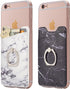 (Two Finger Ring and Cell Phone Stick on Wallet Card Holder Phone Pocket for iPhone, Android and All Smartphones. (White & Black)...