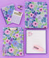 Steel Mill & Co Cute Mini Spiral Notebook, 8.25" x 6.25" Journal with Durable Hardcover and 160 Lined Pages, Lilac Floral...