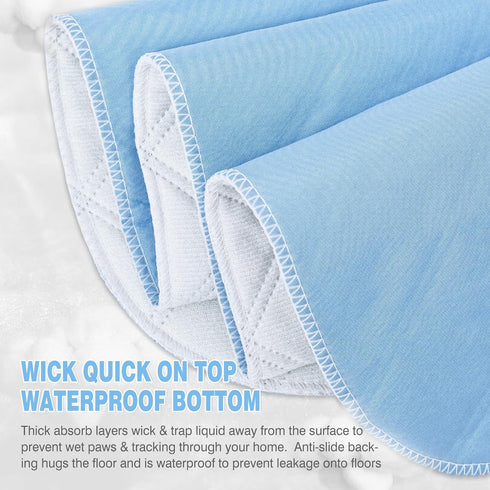 Washable Pee Pads for Dogs - Reusable Puppy Pads Pet Training Pads, Waterproof Dog Pee Pads Pet Pads for Dog Bed Mat, Super Absorbing Whelping Pad...