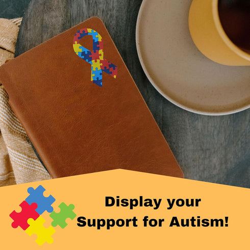 250 Autism Ribbon Shaped Stickers for Autism/Asperger's Awareness - Perfect for Events, Support Groups, Fundraisers and More!...
