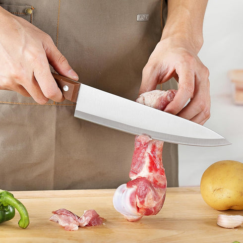 8 inch Chef Knife, Razor Sharp Kitchen Knife with Protective Knife Sheath, Razor Sharp Slicing Knife with Ergonomic Handle, German Stainless Steel...
