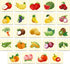 48 Food Matching Puzzles with Error-Correction Mechanism Pre-Primer in 2 Pieces, Perfect for Preschool Learning (24 Blocks Double Sided)...