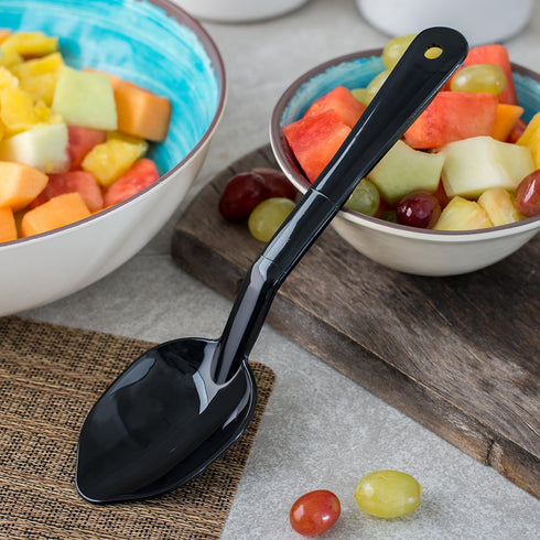 Carlisle FoodService Products 441003 High Heat Solid Plastic Spoon, 11", Black...