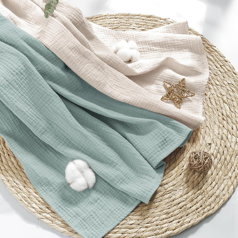 Muslin Swaddle Blanket Baby,100% Cotton Baby Receiving Blanket Soft Thin Baby Swaddle Blanket for Unisex Newborn 40x40in 2Pack (Light Green)...