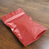 QQ Studio Pack of 100 Matte/Glossy Color Stand-Up Foil Resealable Zipper Pouches (3.9" x 5.9", Matte Red)...