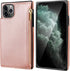 Bocasal Wallet Case for iPhone 11 Pro Max with 3 Card Slots Cash Holder Zipper Design Premium PU Leather Sturdy Magnetic Closure 6.5 Inch(Rose Gol...