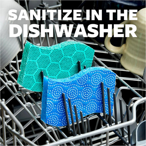 Scotch-Brite Scrub Dots Non-Scratch Scrub Sponges, Sponges for Cleaning Kitchen, Bathroom, and Household, Non-Scratch Sponges Safe for Non-Stick C...