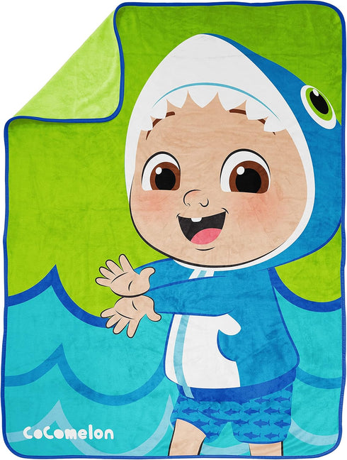 Jay Franco Cocomelon JJ Baby Shark Kid's Plush Throw Blanket - 46" x 60" Soft Fleece Blanket for Toddlers, Cozy, Fade Resistant...
