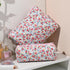 2 Pcs Quilted Makeup Bag Floral Cosmetic Bag Cotton Large Travel Coquette Toiletry Puffer Bag Aesthetic Cute Glossier Makeup Bag for Women Girls...