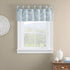Waverly Stencil Vine Short Curtain Valance Tab Top Window Curtains for Kitchen or Bathroom, 52" x 18", Spa...