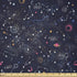 Lunarable Constellation Fabric by The Yard, Star Clusters Galaxies and Planets Astrology Themed Abstract Illustration, Stretch Knit Fabric for Clo...