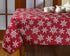 Violet Linen Decorative Christmas Snowflakes Design Red Tablecloths - 60" X 84"...