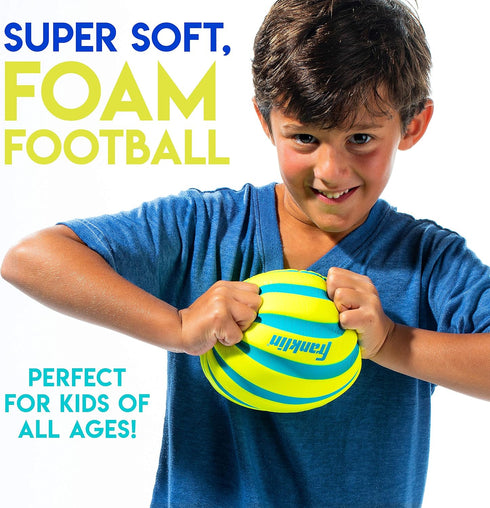 Franklin Sports Kids Foam Football - Mini Soft Foam Youth Football - Indoor + Outdoor Toy Football for Kids - Probrite 9" Mini Foam Ball - Soft Ba...